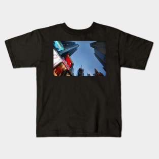 The lights of Times Square at twilight, NYC Kids T-Shirt